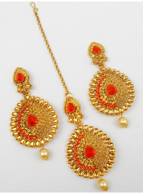 Earring Maang Tikka Set